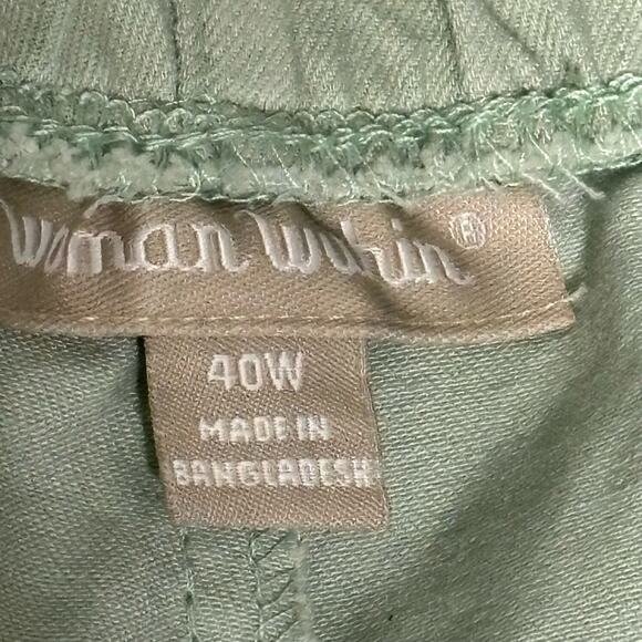 Woman Within Light Green Capris Plus Size Pants Size 40W - Picture 7 of 11